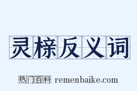 灵榇反义词是什么意思的图片